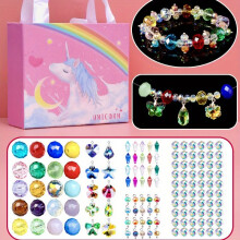 130pcs DIY Crystal Charm Beads Bracelet Making Kit Perfect Crafts Gift For Girls