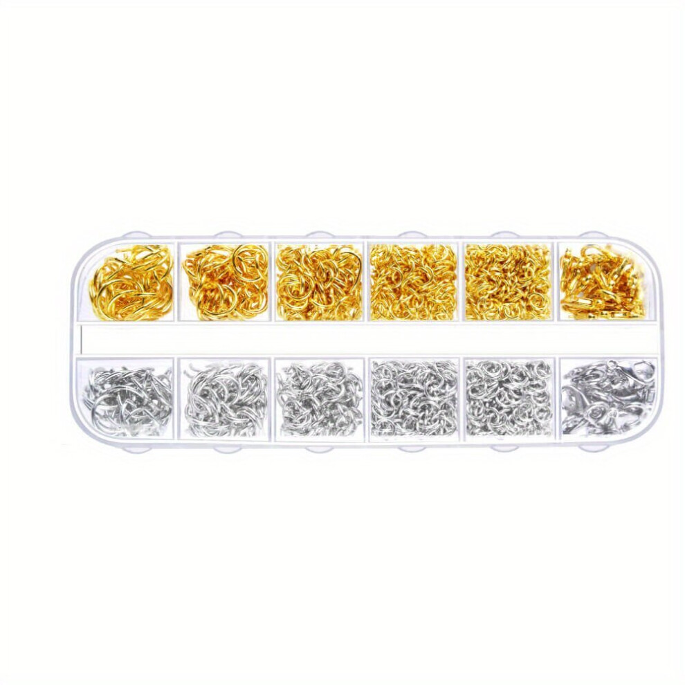 1200pcs Open Jump Rings And Lobster Clasps With Jump Ring Pliers Perfect Jewelry Findings Kit For Jewelry Making Supplies And Necklace Repair