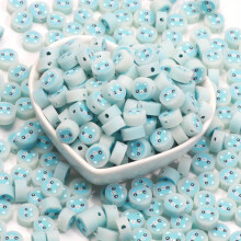 50pcs 9mm Bear Soft Pottery Round Beads For Childrens Jewelry Gift Making Pendant Necklace Earrings Accessories
