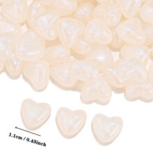 50pcs 11mm 0 43inch Mermaid Heart Beads Acrylic Candy Spacer Jewelry Beads Ffor Making Bracelet Necklace Kids DIY Supplies