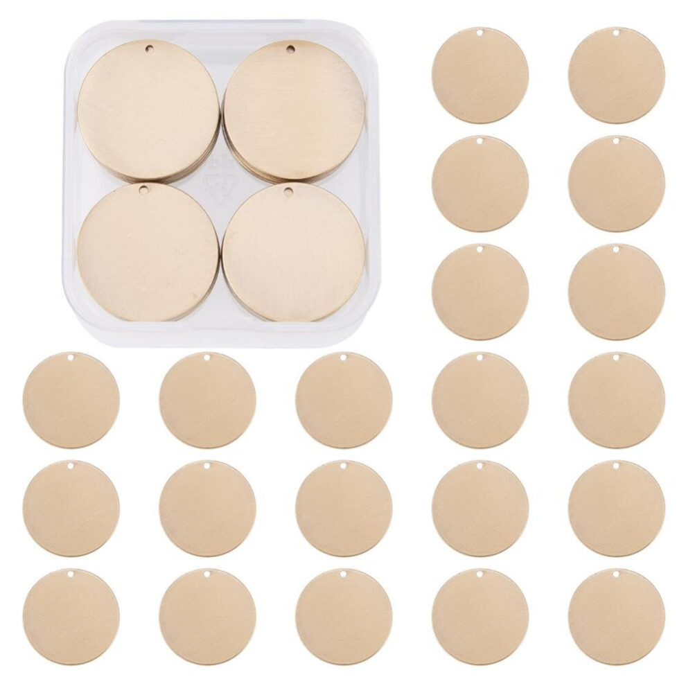 30pcs Stamping Blanks Brass Blank Pendants For Bracelet Earring Pendant Charms Dog Tags 0 98 25mm Round Shape