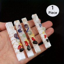 1 4pcs Chakra Healing Crystals Stones Beads Wire Wrapped Raw Selenite Stick Wand For Yoga Meditation Spiritual Reiki Balancing