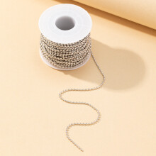 24 Meter Width 2mm Golden And Silvery Ball Bead Chains For Jewelry Making DIY Necklace Earring Anklet Rope Chain Jewelry