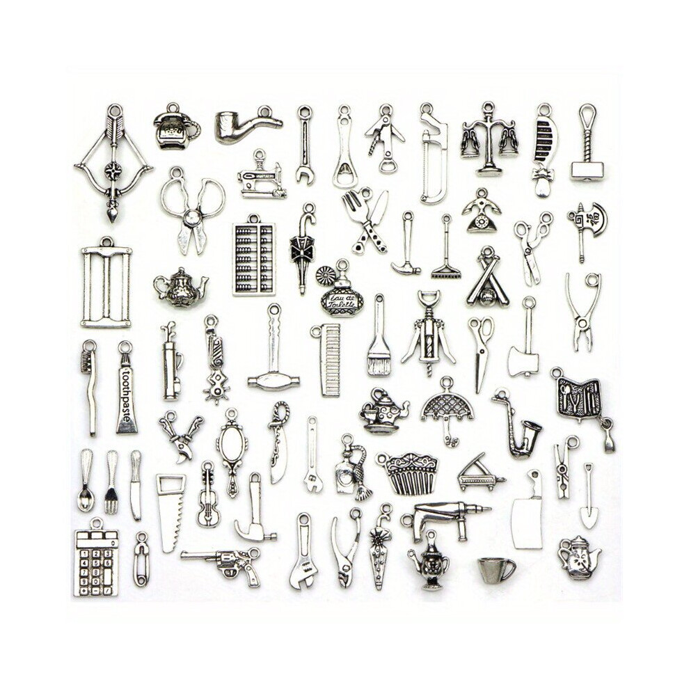 50pcs Tibetan Silver Plated Mixed Beads For Diy Bracelet Accessories-image-OPC-PC6DXRV-NEW