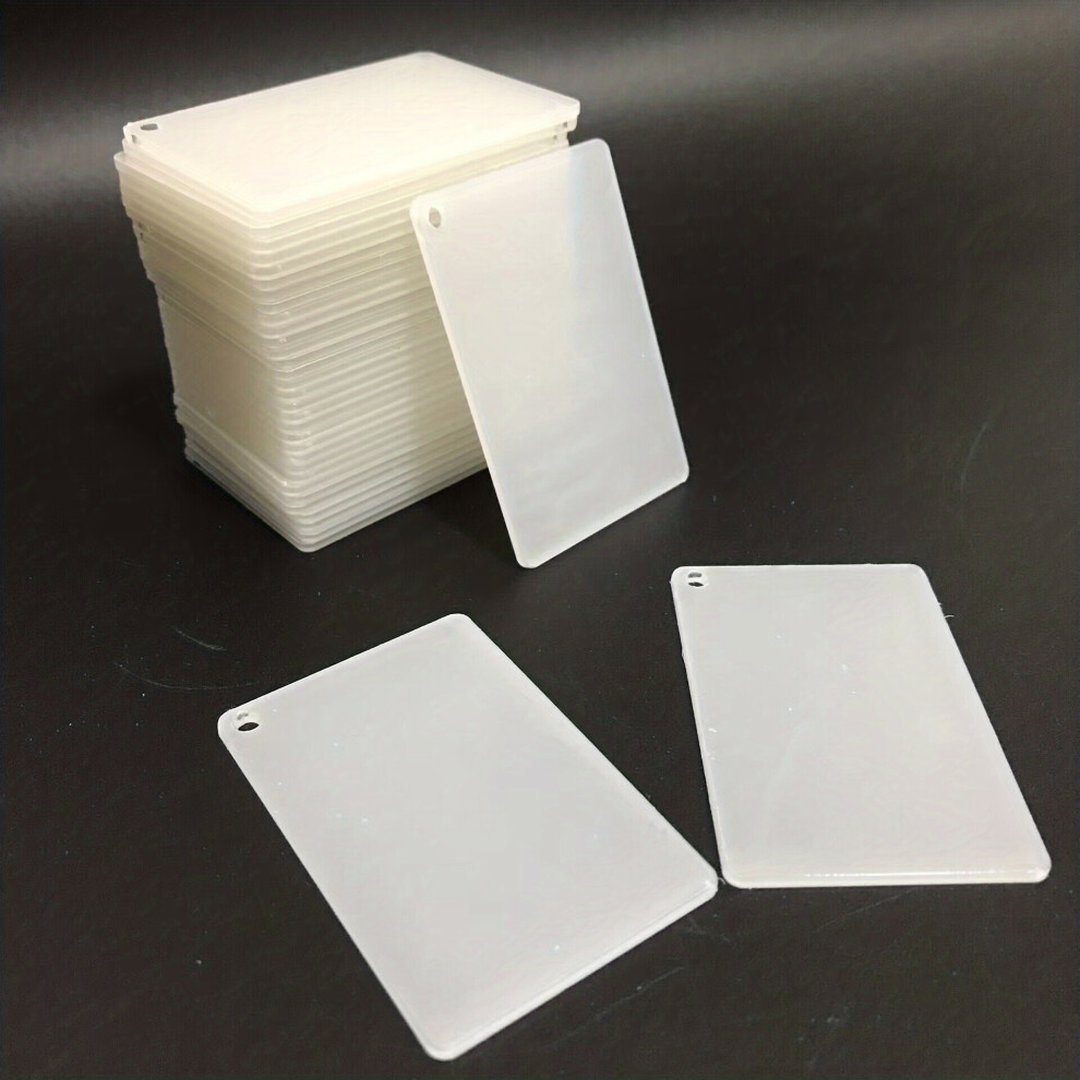 50Pcs 4X6cm 1 57X2 36Inch Acrylic Transparent Rectangle Shape Discs Keychain Blanks 885664627295