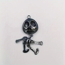 Skull Little Man Alloy Gun Jewelry Accessory Keychain DIY Accessory