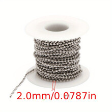 10meters 393 7inch 1 5 2 2 4mm Silvery Stainless Steel Bead Chain Minimalist Chain For Diy Jewelry Making