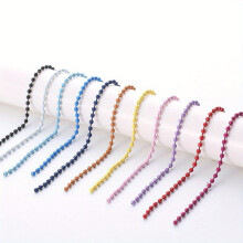 10pcs Mixed Iron Bead Chain With Buckle Minimalist Tag Chain For Diy Keychain Jewelry Accessories