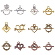 120 Sets 12 Styles 4 Colors Alloy Toggle T Bar Clasps Fastener Hook Toggle For DIY Jewelry Making DIY Materials