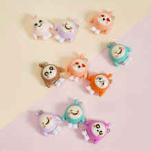 10pcs pack Mixed Smiley Face Boy Charms Resin Material DIY Earrings Bracelets Anklets Necklaces Bag Accessories Pendants Hanging Decoration
