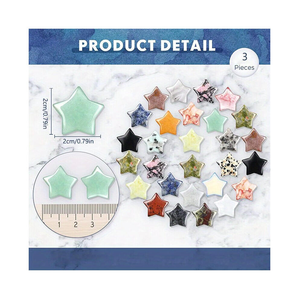 3 24 48pcs 0 98inch Colorful Natural Stone Star Shape Ornament For Home Decor-image-OPC-PC6F5RZ-NEW