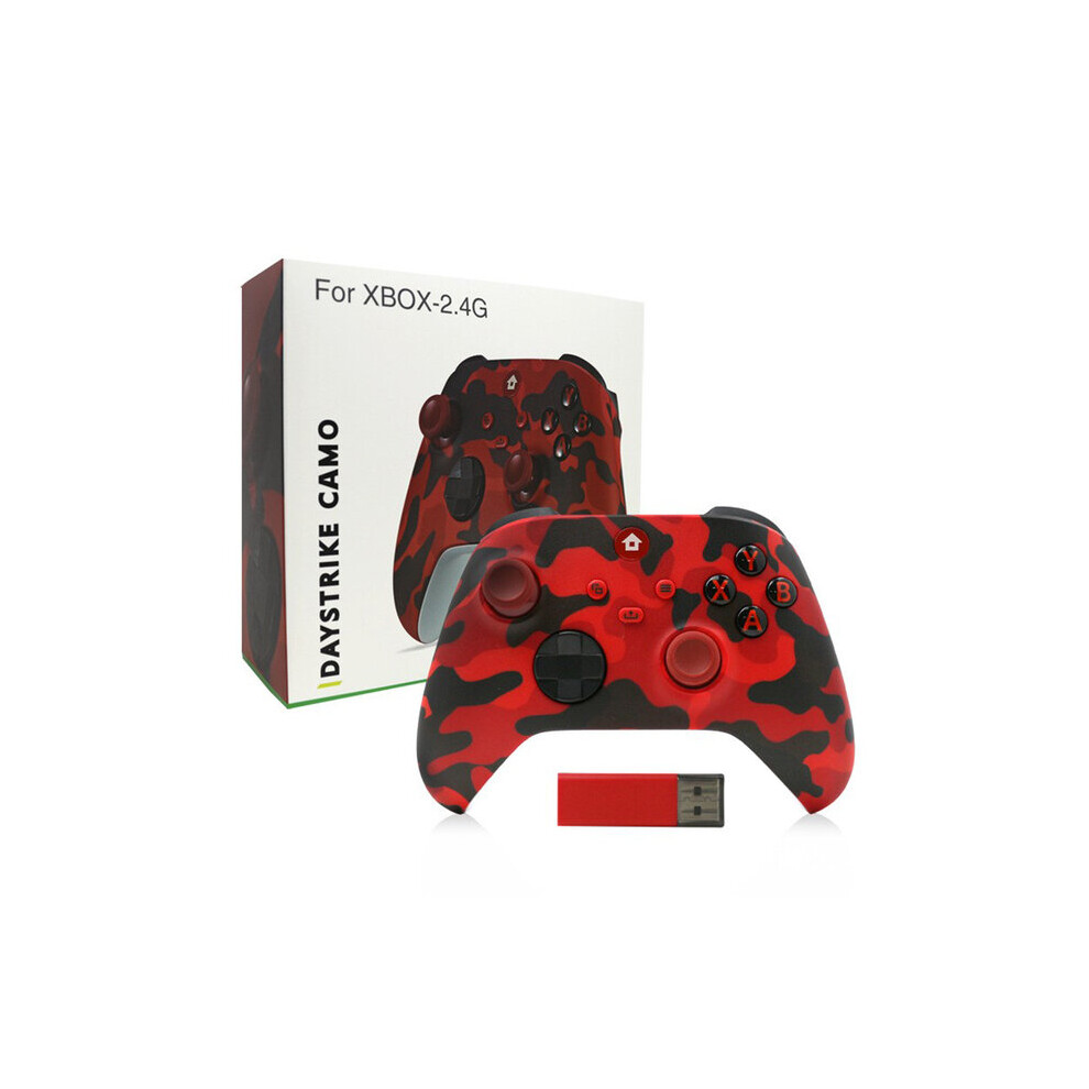 (Camo Red) 2.4G Wireless Gamepad For Xbox One Six Axis Vibration with Turbo Game