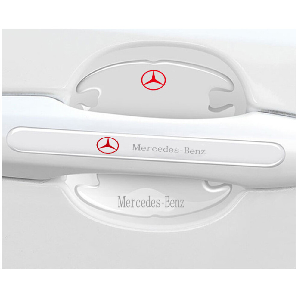 (Mercedes-Benz) 8x Car Door Handle Bowl Anti-Scratch Cover Guard Protector Stickers Accessories