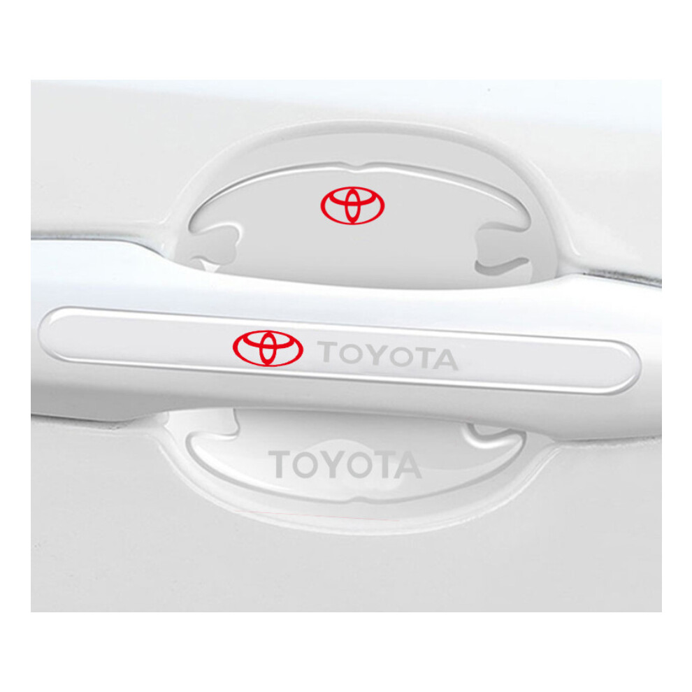 (TOYOTA) 8x Car Door Handle Bowl Anti-Scratch Cover Guard Protector Stickers Accessories