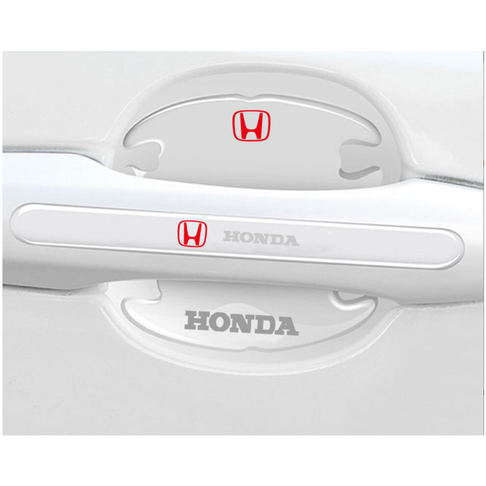 (HONDA) 8x Car Door Handle Bowl Anti-Scratch Cover Guard Protector Stickers Accessories