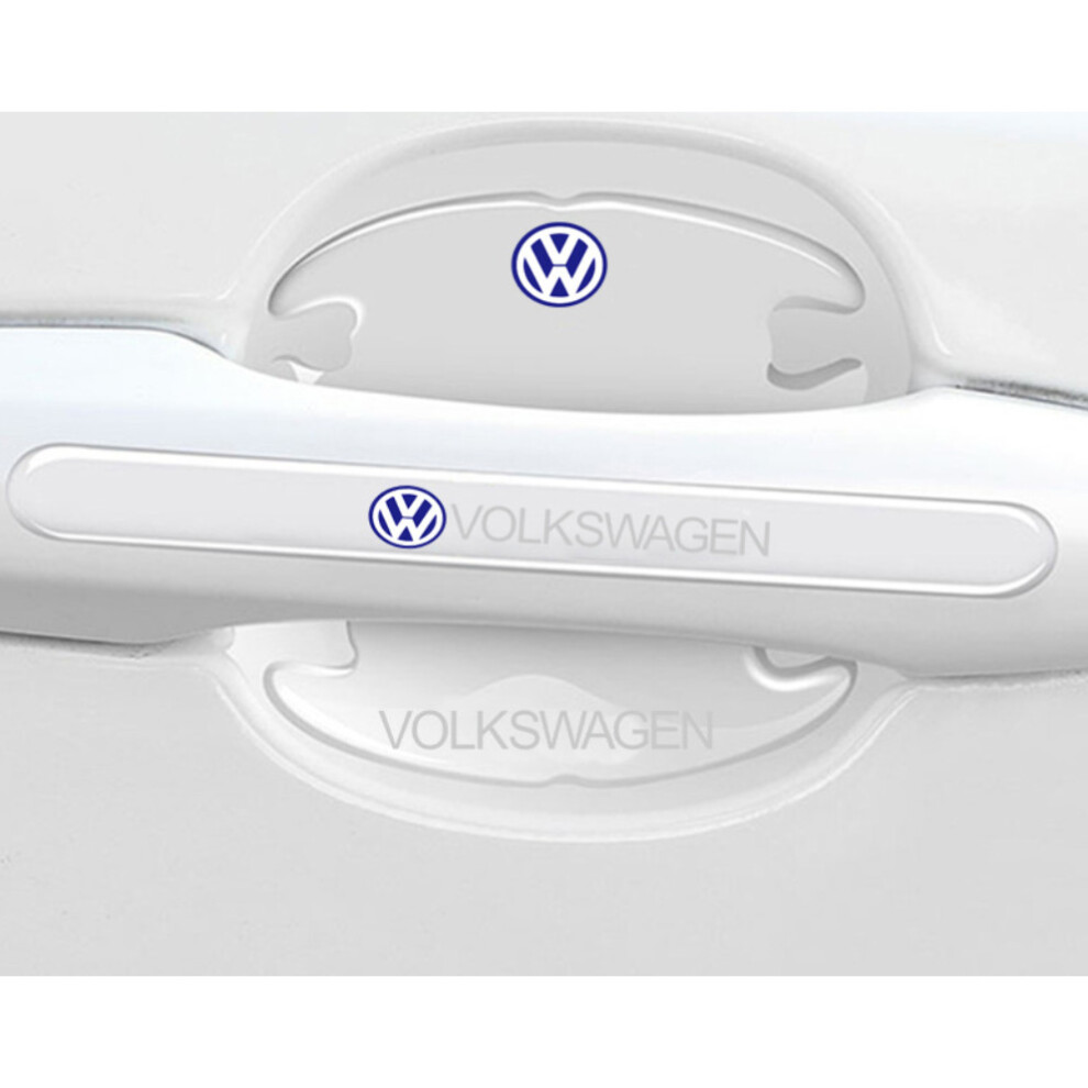 (VOLKSWAGEN) 8x Car Door Handle Bowl Anti-Scratch Cover Guard Protector Stickers Accessories