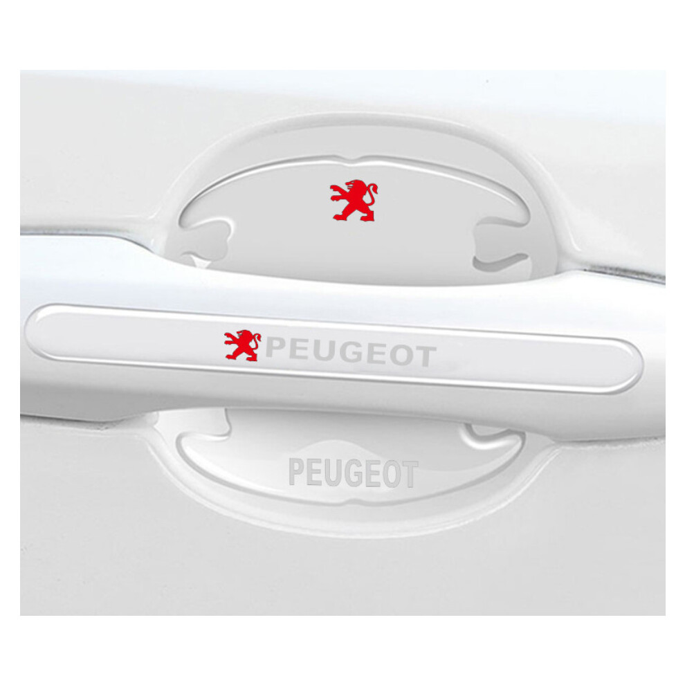 Newjass (Peugeot) 8X Car Door Handle Bowl Anti-Scratch Cover Guard Protector Stickers Accessories