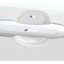 (//M BMW) 8x Car Door Handle Bowl Anti-Scratch Cover Guard Protector Stickers Accessories
