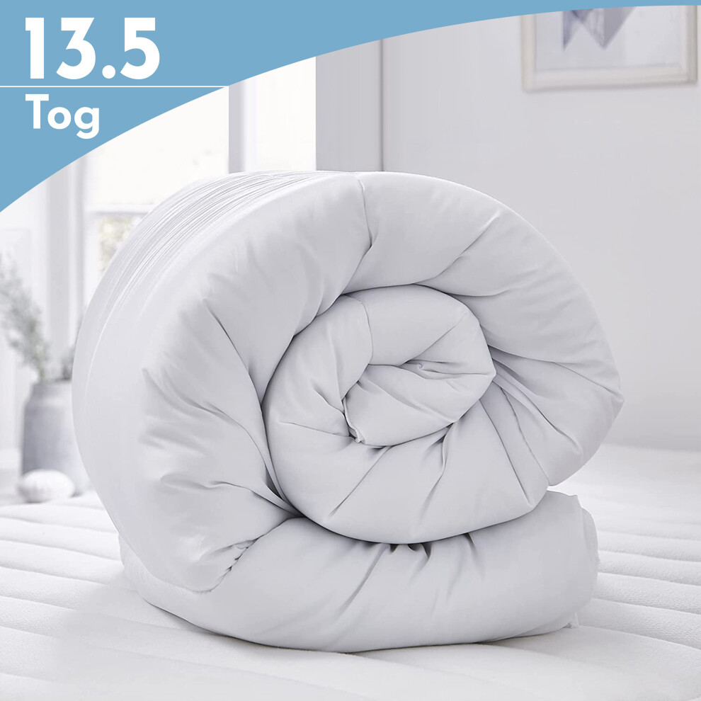 (13.5 TOG, Double: 200 x 200 cm) Anti Allergic Duvet Quilts Winter Warm Thick Duvet Tog 13.5 & 15