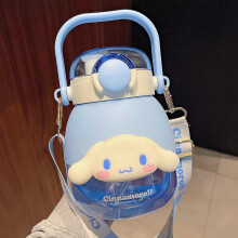 (Cinnamoroll) Kuromi Sanrio Cinnamoroll Melody Purin Pochacco Plastic Straw Cup Bottle Water
