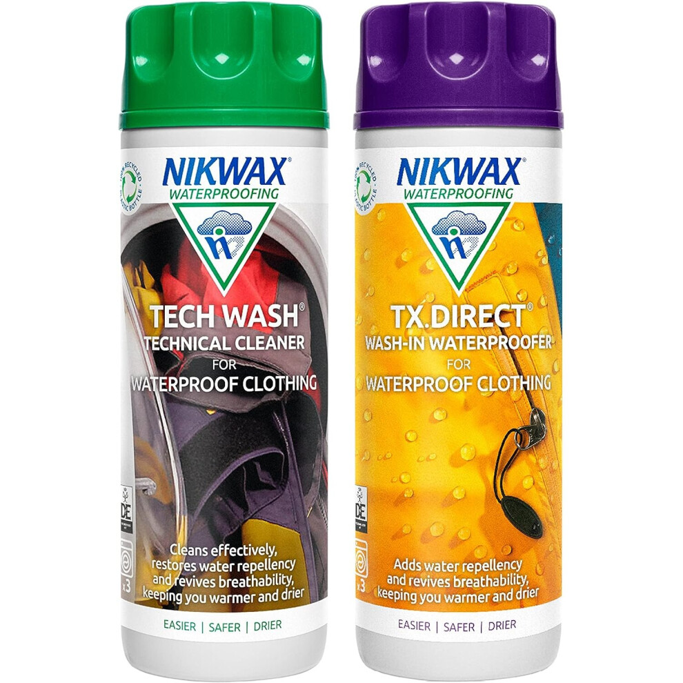 Nikwax Tech Wash and TX Direct Twin Pack