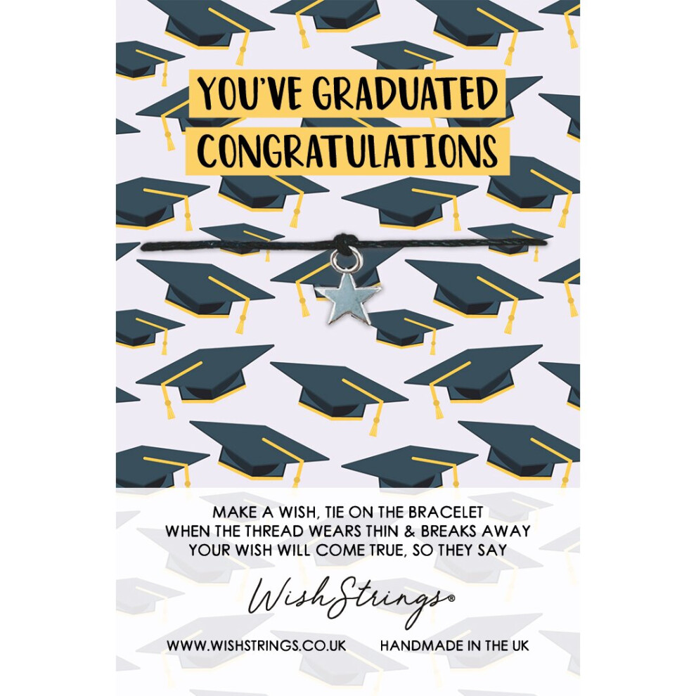 Wish Strings You've Graduated Congratulations Wish String Bracelet & Lucky Charm Lucky Gift
