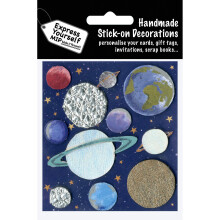 Earth & Planets DIY Greeting Card Toppers Stick-On Craft Decorations