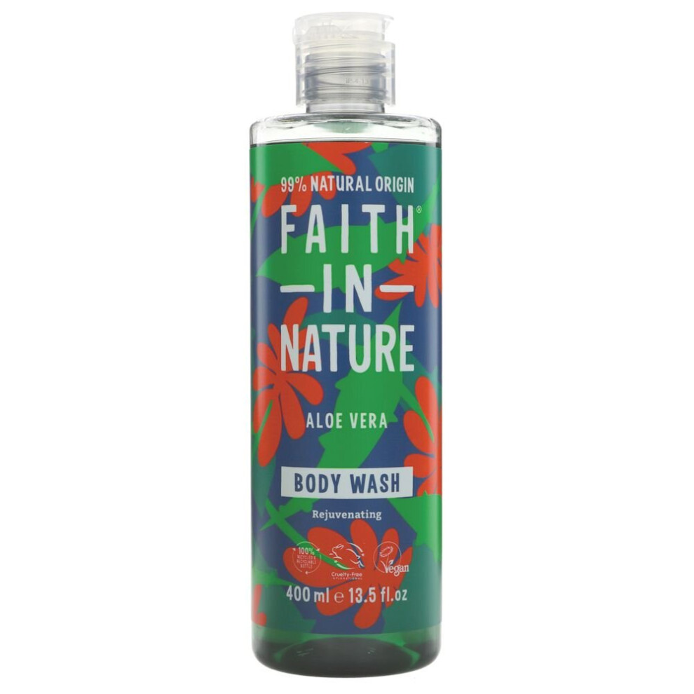 Faith In Nature Body Wash - Aloe Vera -400ml ( pack of 6 )