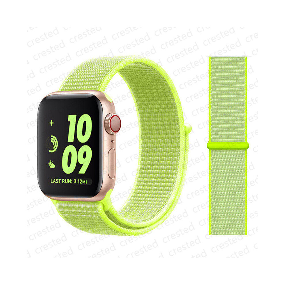 (13 Light yellow, 38mm-40mm-41mm) Nylon Loop Strap For Apple Watch Band-image-OPC-PC6HKKH-NEW