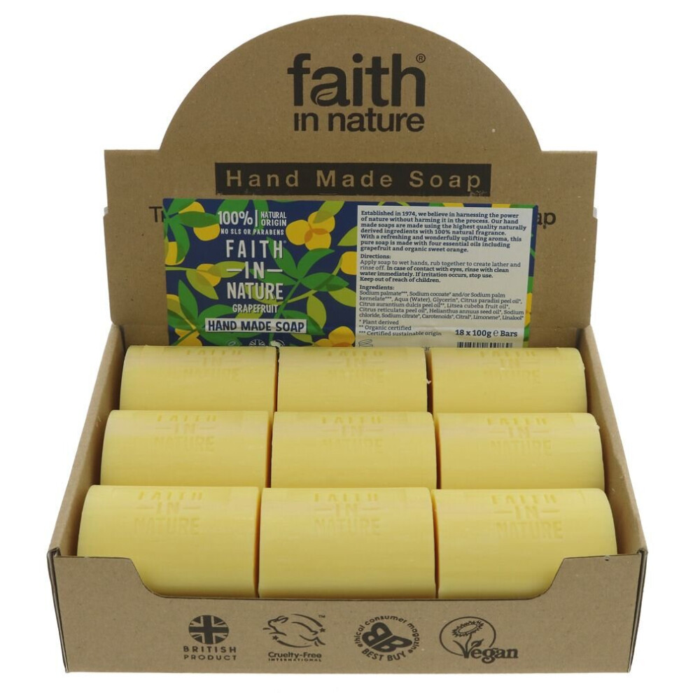 Faith In Nature Loose Soap - Grapefruit -100g ( pack of 18 )