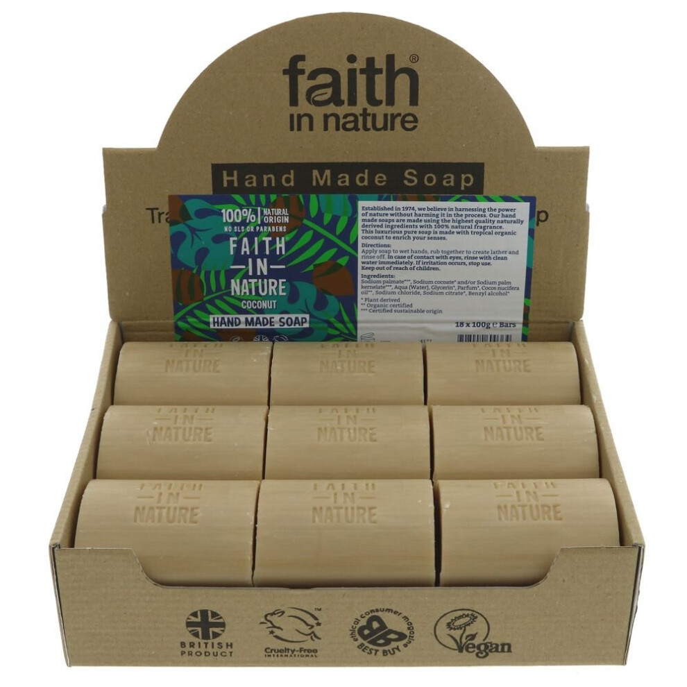 Faith In Nature Loose Soap - Coconut -100g ( pack of 6 )