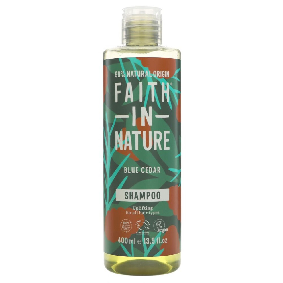 Faith In Nature Shampoo - Blue Cedar -400ml ( pack of 6 )