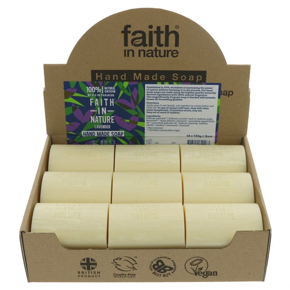 Faith In Nature Loose Soap - Lavender -100g ( pack of 18 )