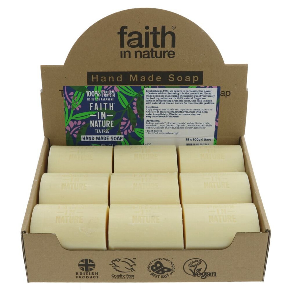 Faith In Nature Loose Soap - Tea Tree -100g ( pack of 18 )