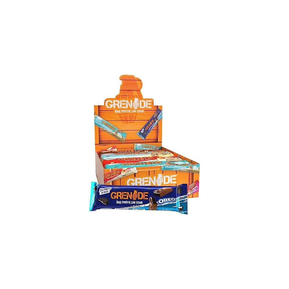 Grenade High Protein, Low Sugar Bar - A Selection Box, 12 x 60 g