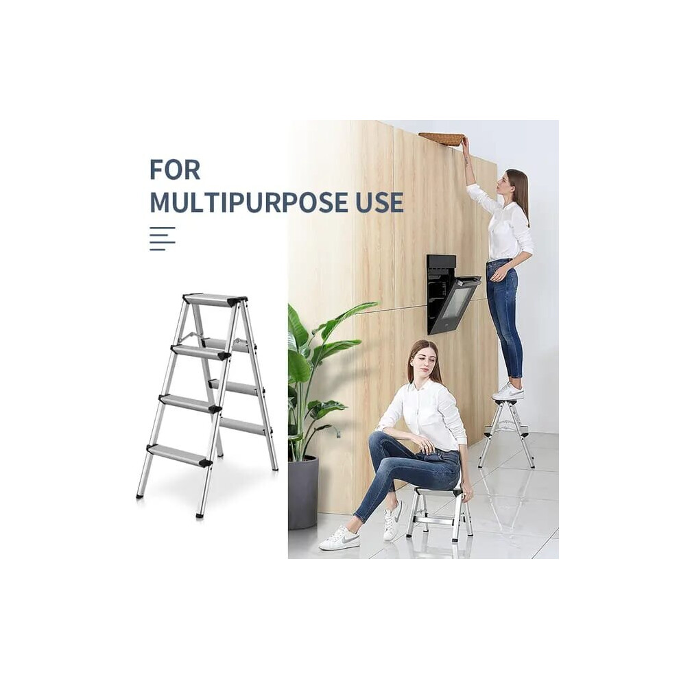 (4) aluminium step ladder double sided