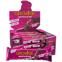 Grenade High Protein, Low Sugar Bar - Chocolate Raspberry, 12 x 60 g
