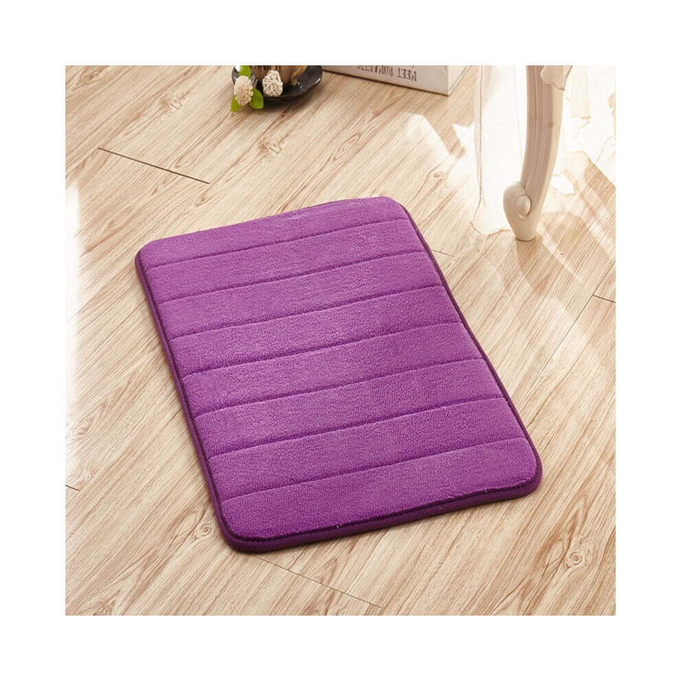 (Purple, 50*80cm/19.7*31.5in) Memory Absorbent Soft Foam Bath Bathroom Bedroom Floor Mat Shower Nonslip Rug