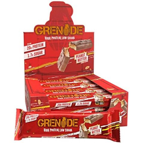 Grenade Grenade High Protein, Low Sugar Bar - Peanut Nutter, 12 x 60 g
