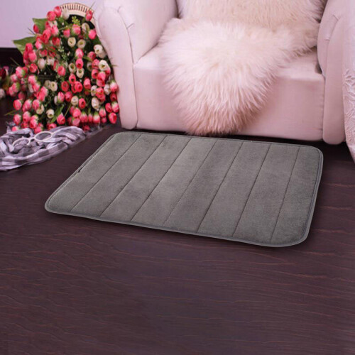 (DarkGray, 40*60cm/15.7*23.6in) Memory Absorbent Soft Foam Bath Bathroom Bedroom Floor Mat Shower Nonslip Rug