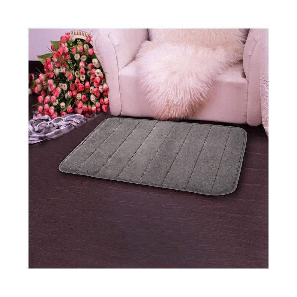 (DarkGray, 40*60cm/15.7*23.6in) Memory Absorbent Soft Foam Bath Bathroom Bedroom Floor Mat Shower Nonslip Rug