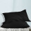 (Black Pillowcase Only) Plain Fitted Sheet Black Single Double King Size Bedsheet 25cm Deep UK 3