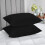 (Black Pillowcase Only) Plain Fitted Sheet Black Single Double King Size Bedsheet 25cm Deep UK 4