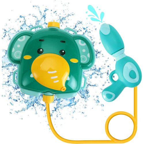 Blue Elephant Water Blaster Backpack Large Capacity Water Pistol Kids