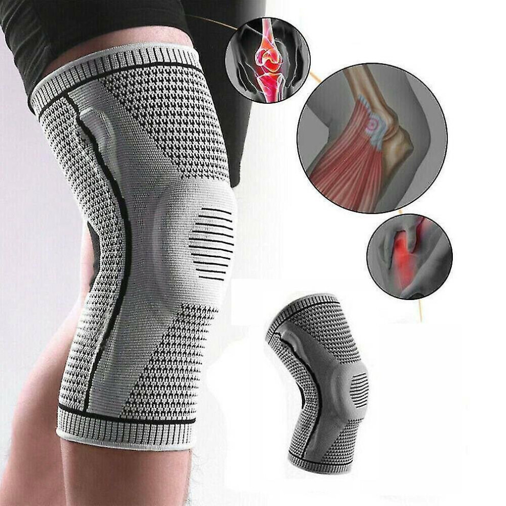 (XL) Stretchy  Sleeve Knee Elite Sport Knee Sleeve Brace Total Orthotics