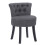 Living And Home Makeup Stool Soft Pouffe Button Backrest Dressing Table Vanity Chair Padded Seat 3