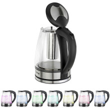 Electric Glass Kettle Fast Boil Water Jug w/Tea Filter & LED Light