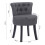 Living And Home Makeup Stool Soft Pouffe Button Backrest Dressing Table Vanity Chair Padded Seat 6