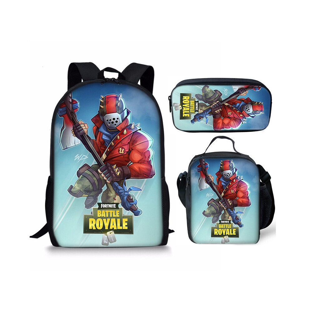 (19) Fortnite Game School Bag Backpack Lunch Bag Pencil Case 3Pcs Not,Specified