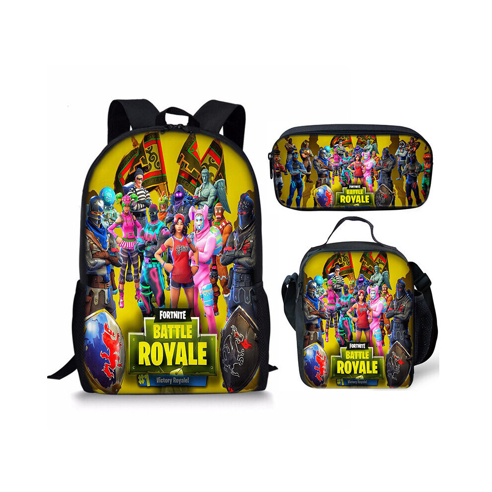 (14) Fortnite Game School Bag Backpack Lunch Bag Pencil Case 3Pcs Not,Specified